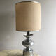 Matte metal and chrome lamp from the 1970s