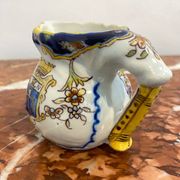 Small antique jug in faience from Les Sables d'Olonne, hand-painted.