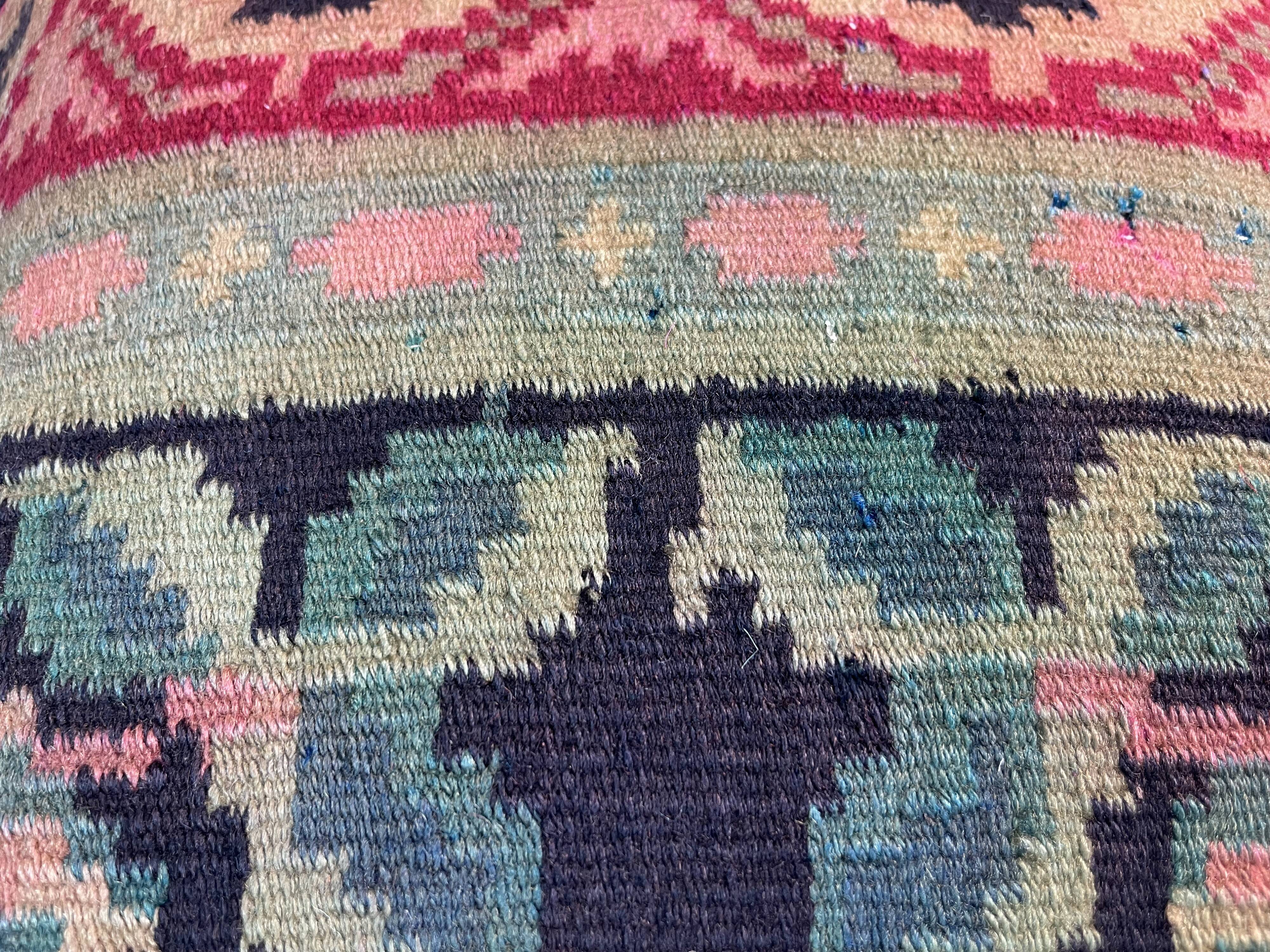 Vintage turkish kilim cushion cover , 40 x 40 cm
