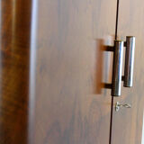 Bauhaus chromed tubular steel and walnut wardrobe, 1930s