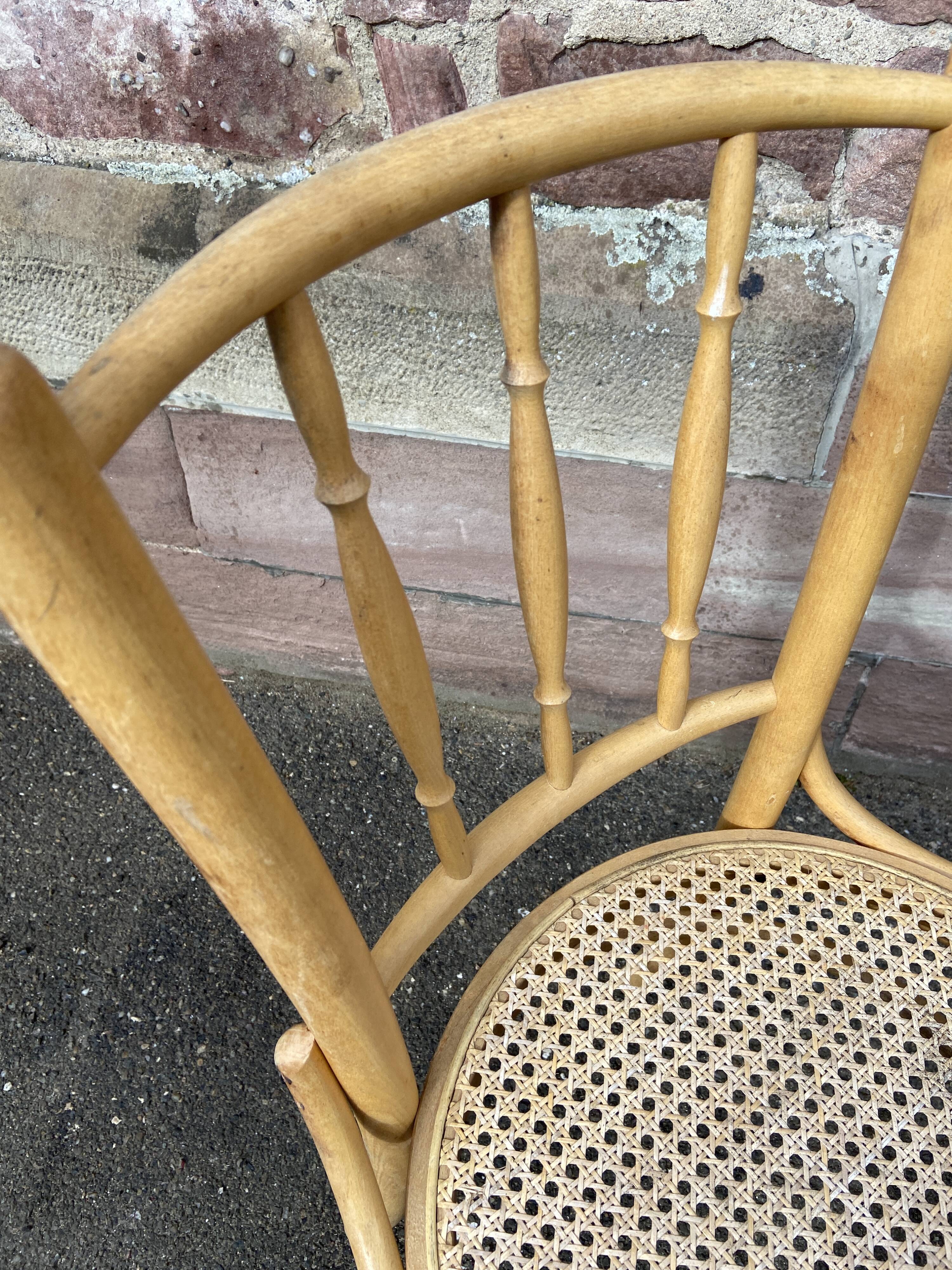 Viennese chair vintage curved wood