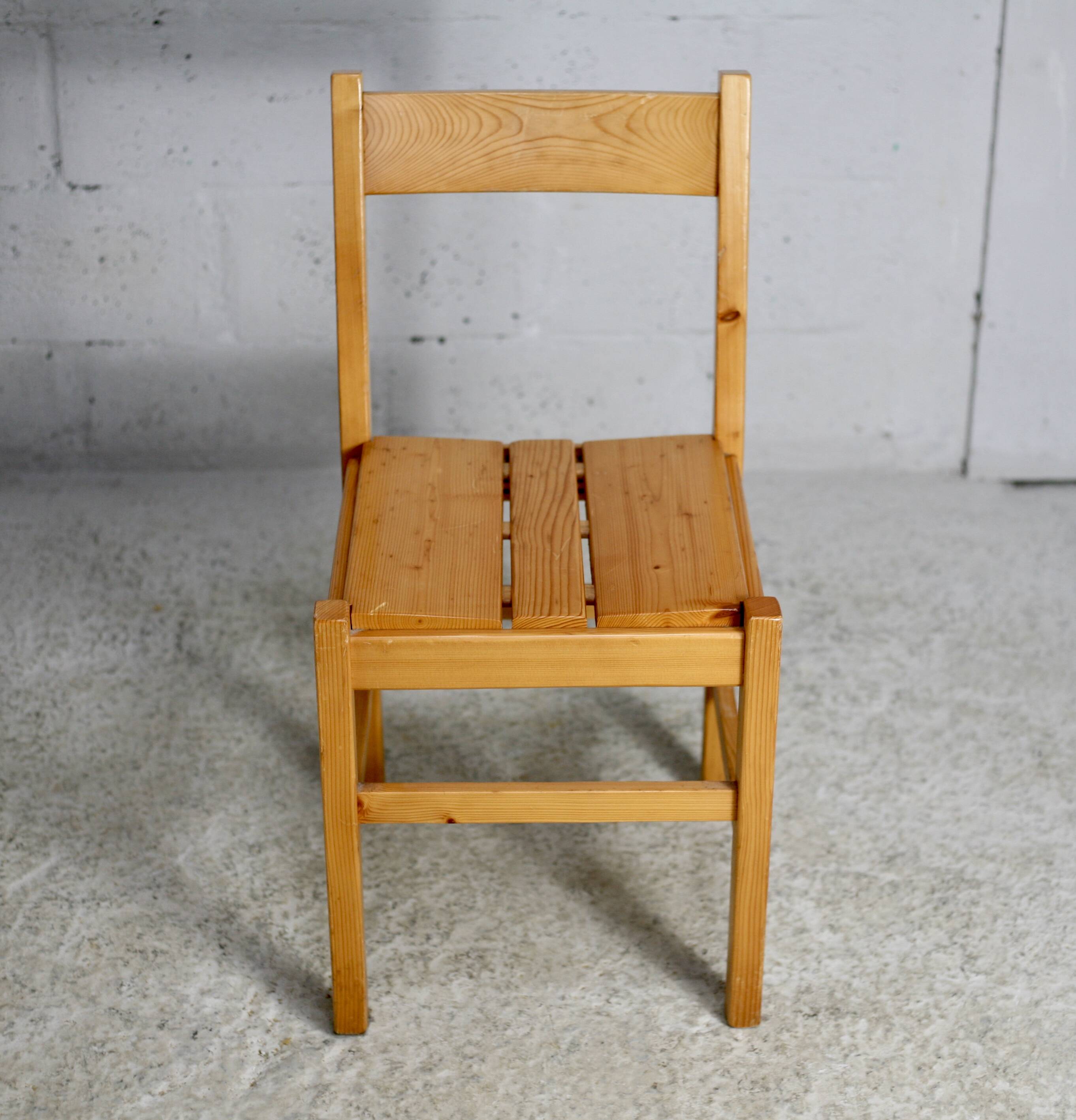 Charlotte Perriand (selection of) for Les Arcs, set of 4 chairs, France, circa 196