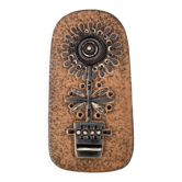 Vintage ceramic wall plaque 1960 MH Bataille
