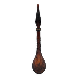 Italian Empoli carafe in amber glass