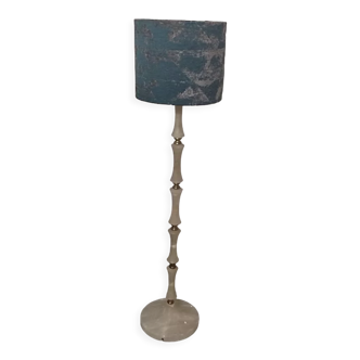 Floor lamp alabaster brass lampshade velvet fabrics art deco dp 122252