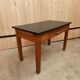 Table basse de ferme vintage - rénover plateau peint noir mat
