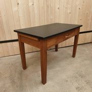 Vintage farmhouse coffee table - renovate the top painted in matte black.