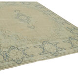 Hand-Knotted Persian Antique 1970s 284 cm x 388 cm Beige Wool Carpet