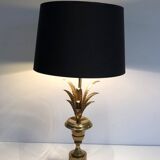 Neoclassical Palm Tree Table Lamp in Brass in the Style of M
