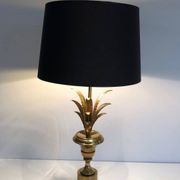 Neoclassical Palm Tree Table Lamp in Brass in the Style of M