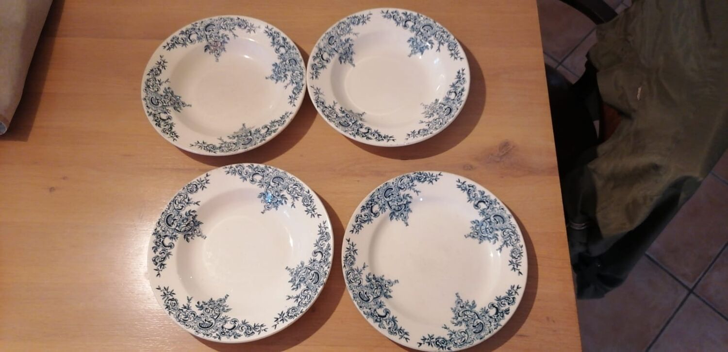 Lot d'assiettes terres de fer