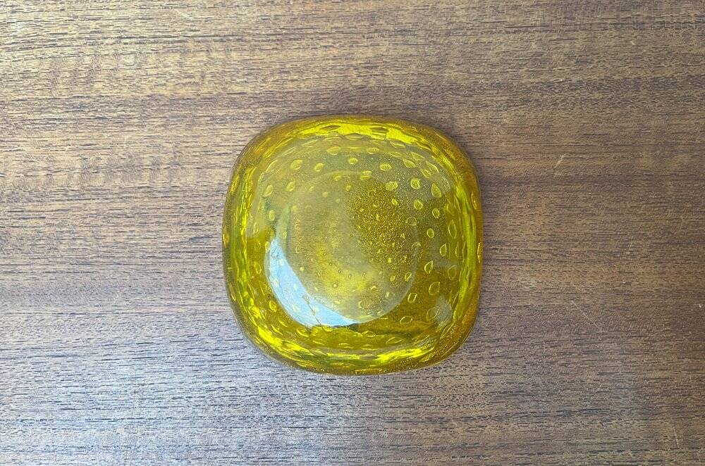 Vintage Italian Bullicante Glass Bowl from Murano
