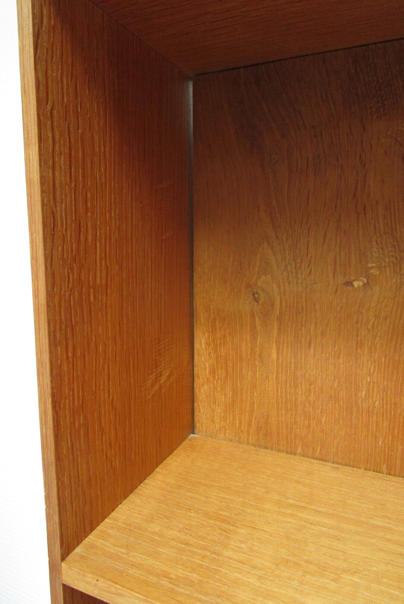 Wall shelf solid wood two niches a vintage drawer