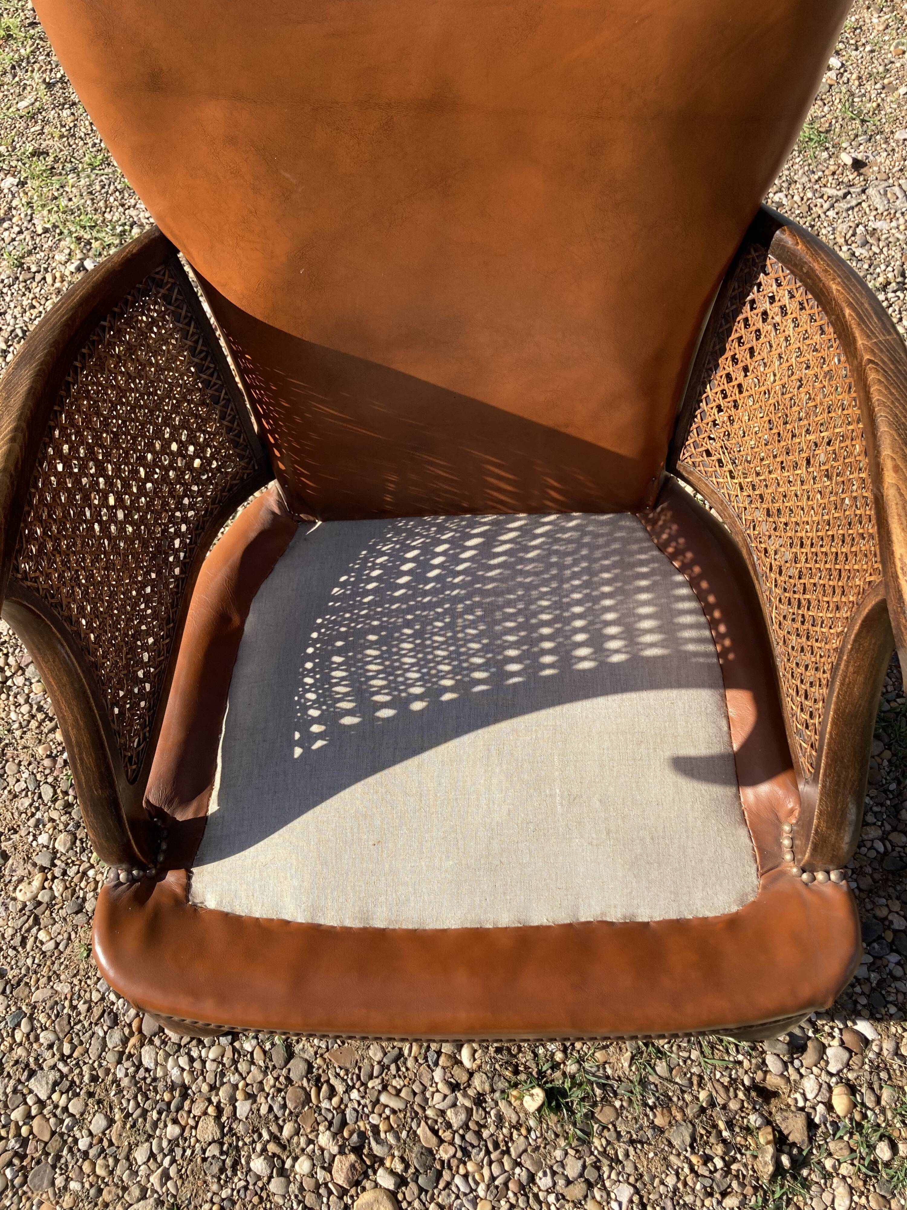Pair of leather armchairs cannish cheeks
