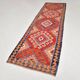 3x12 Kilim Red & Purple  Runner Rug, 102x355Cm