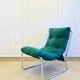 Fauteuil IKEA Pixi vintage velours vert – design rétro scandinave ni
