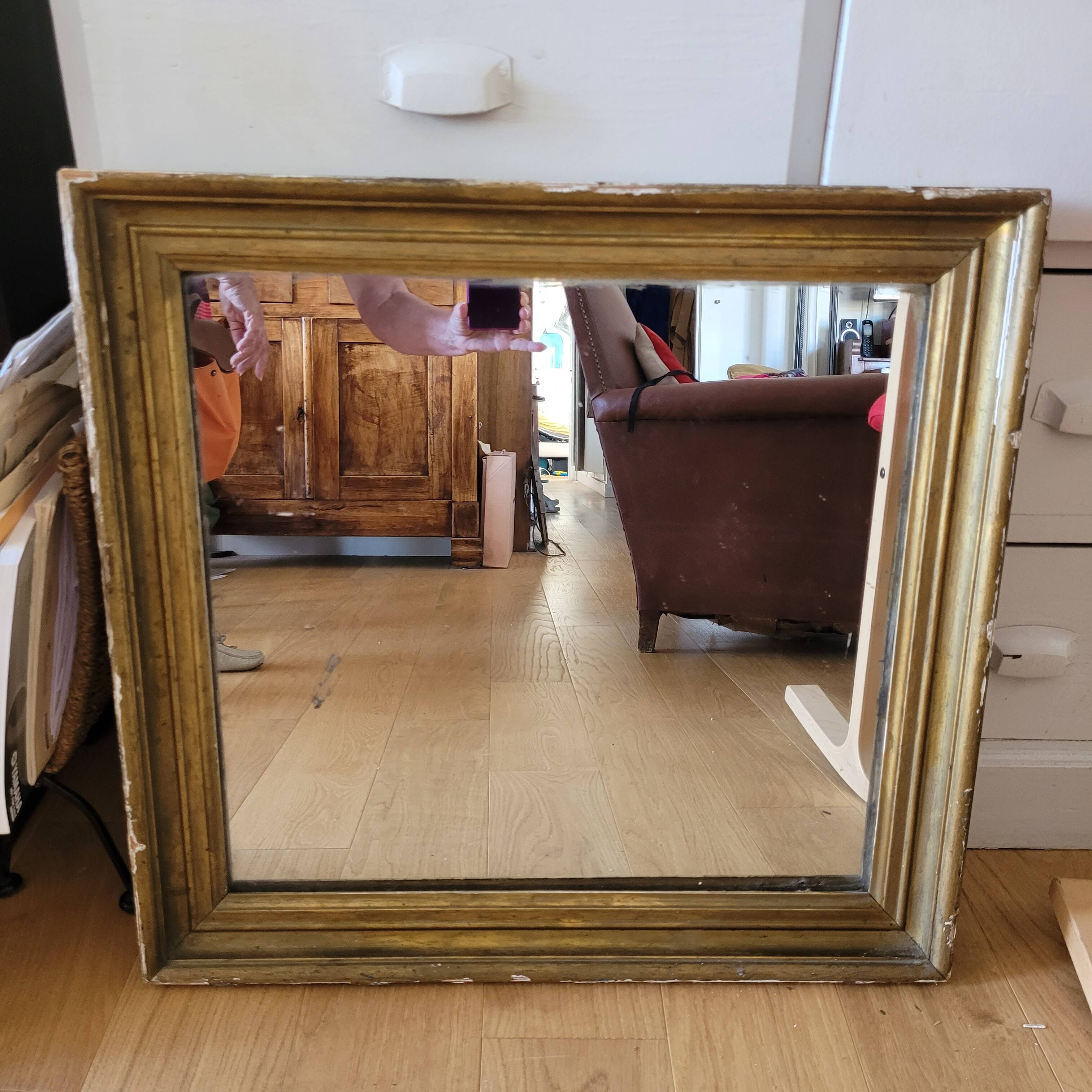Antique gold mirror