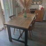 Solid oak farmhouse table