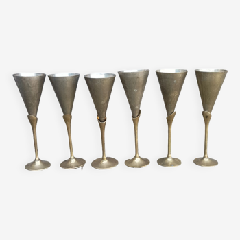 Brass and metal champagne cup