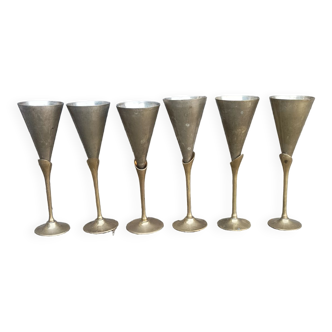 Brass and metal champagne cup