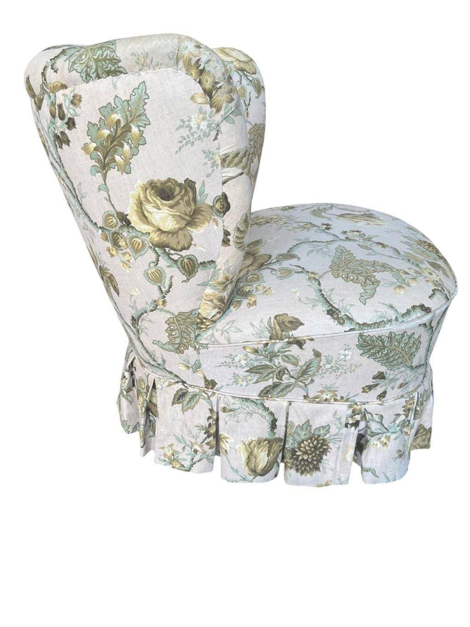 Vintage floral patterned cocktail chairs/armchairs