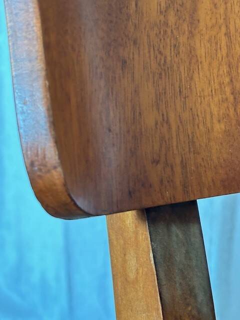 6 beech and teak chairs - Denmark 1940s