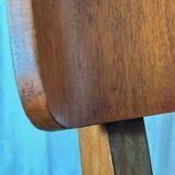 6 beech and teak chairs - Denmark 1940s