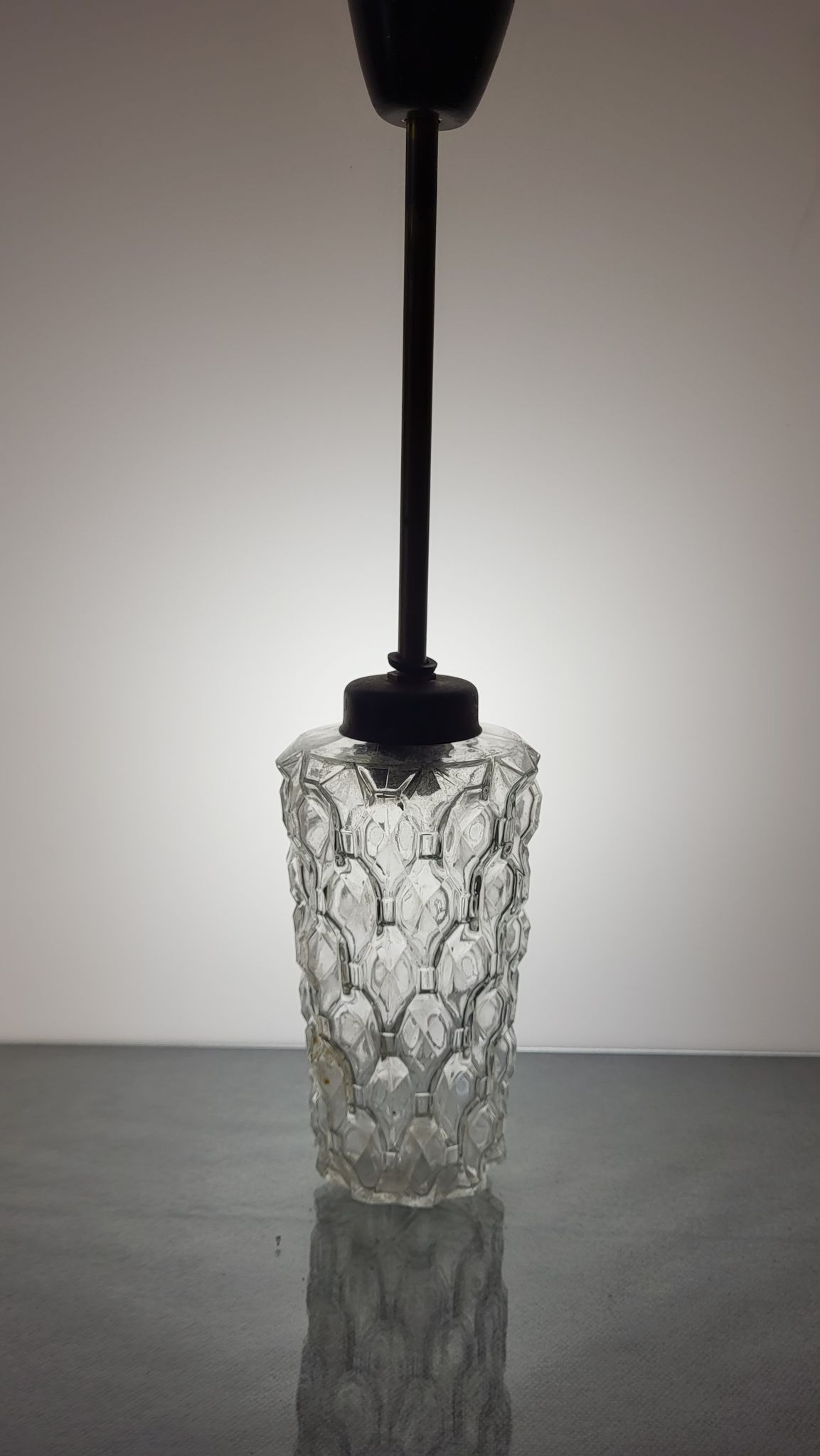 Suspension en verre vintage