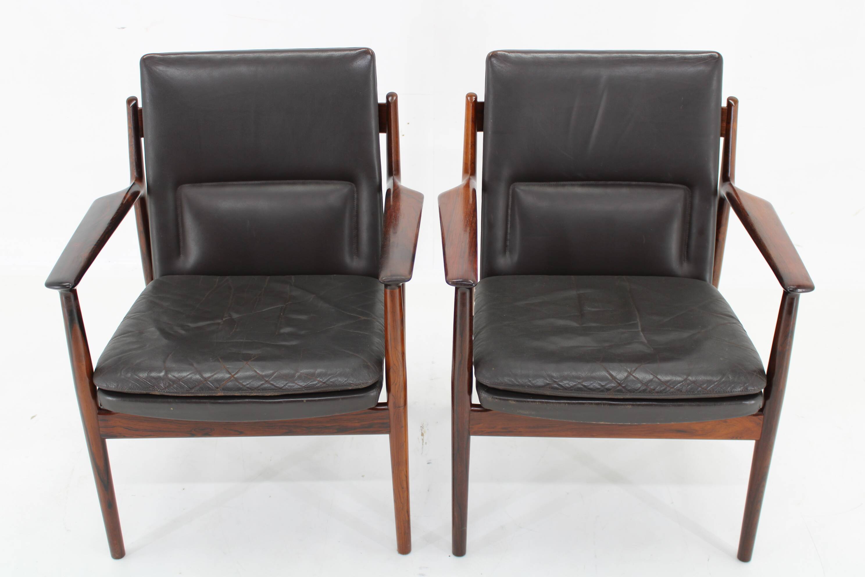 1960s Pair of Arne Vodder 431 Armchairs by Sibast Mobler, Denmark