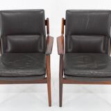1960s Pair of Arne Vodder 431 Armchairs by Sibast Mobler, Denmark