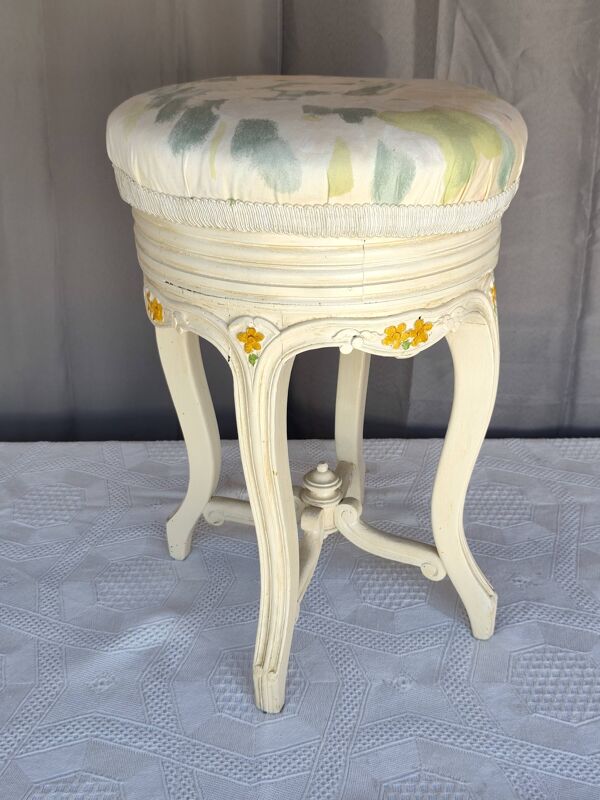 Tabouret tapissier ancien ''a vis