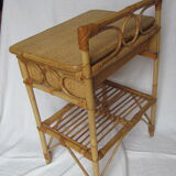 Bamboo with a drawer bedside - table years 70-