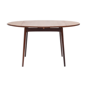 Table à manger ronde extensible de Louis Van Teeffelen pour Wébé, design hollandais 1960
