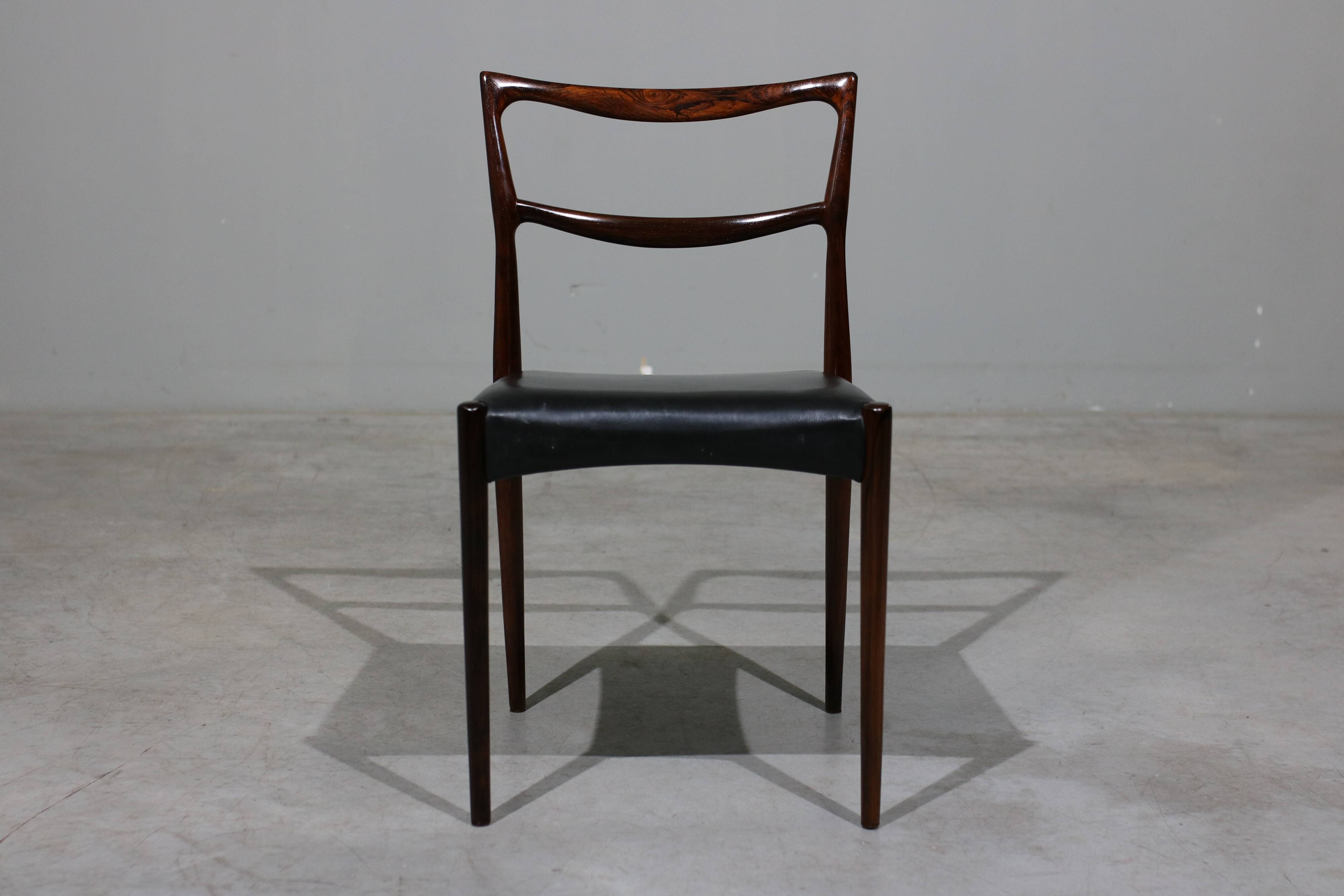 Rosewood Dining Chairs by H.W.Klein for Bramin, set of 6