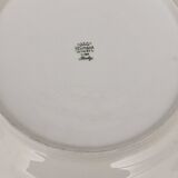 Assiette à soupe néoclassique en porcelaine blanche et bleue de Richard Ginori, Italie