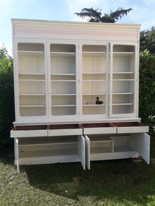 Dressing buffet boiserie vitrine bibliothèque XIX°