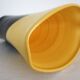 Vase bicolore Elchinger en céramique années 60