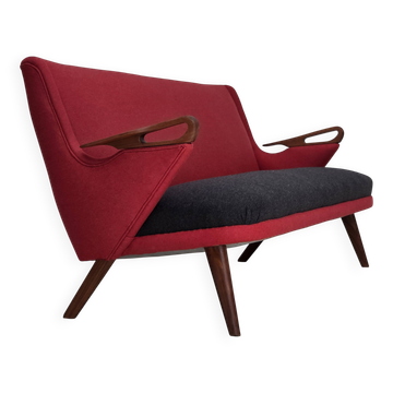 1960s, Danish design by Ch. F. Brodersen, 2 seater sofa, reupholstered.