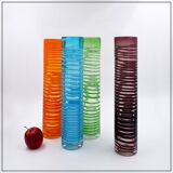 Set of four large spiral vases - Murano glass
