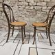 Pair of Thonet austria Nr 18 curved wood bistro chairs