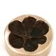 Bronze ashtray by Monique Gerber, flower imprint, 1970s