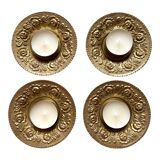 Flat golden candlesticks