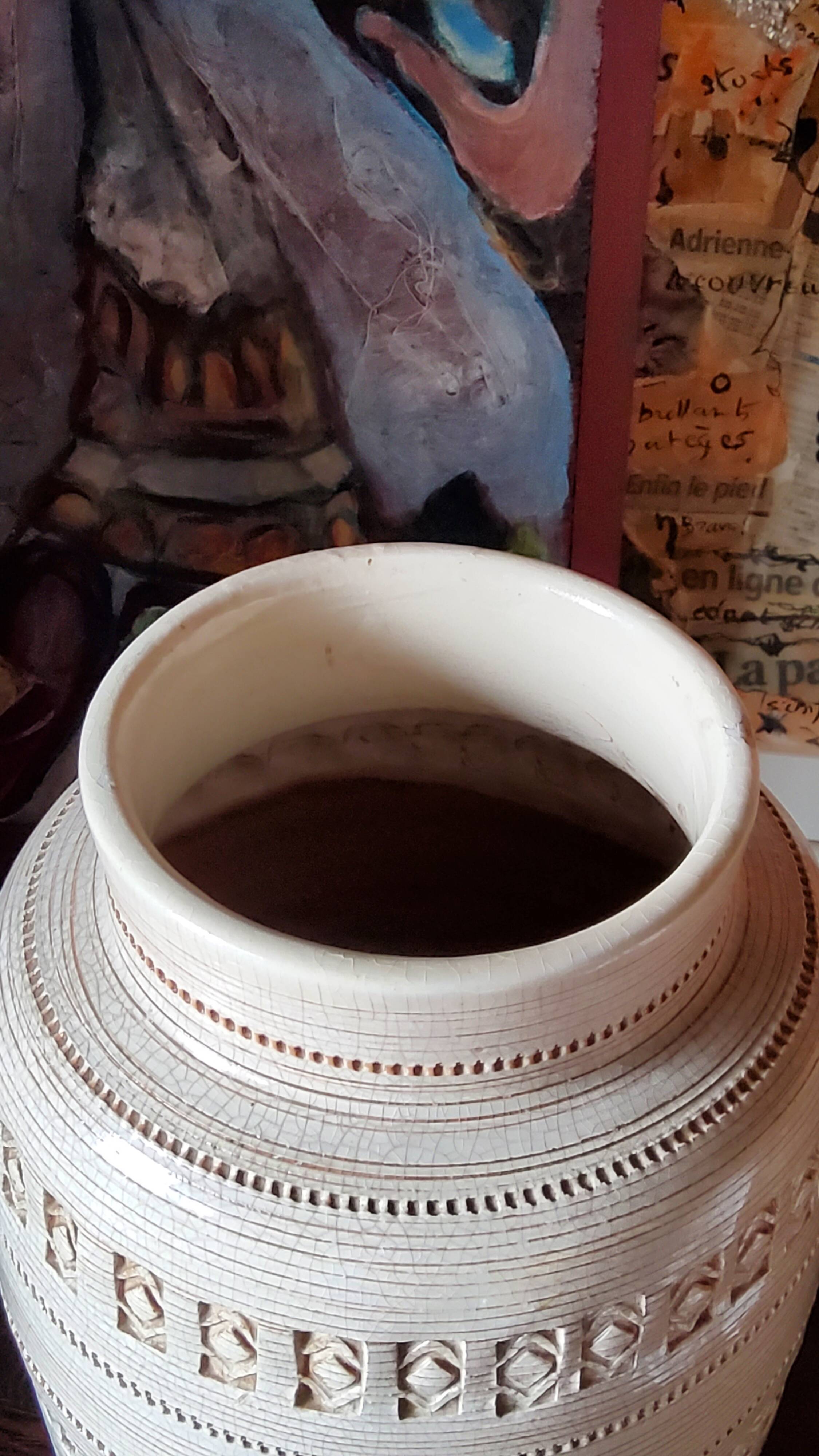 Ceramic vase by Aldo Londi for Bitossi 30cm 1950