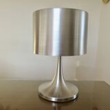 Brushed metal tulip floor lamp vintage 70s