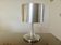 Brushed metal tulip floor lamp vintage 70s