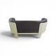 Bz49 sofa by Hans Ell for 't Spectrum / 1970 / dark brown leather