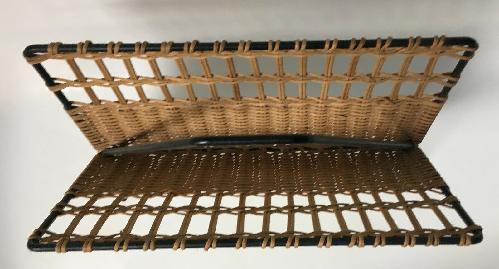 Door document rattan wicker metal an 50 deco vintage