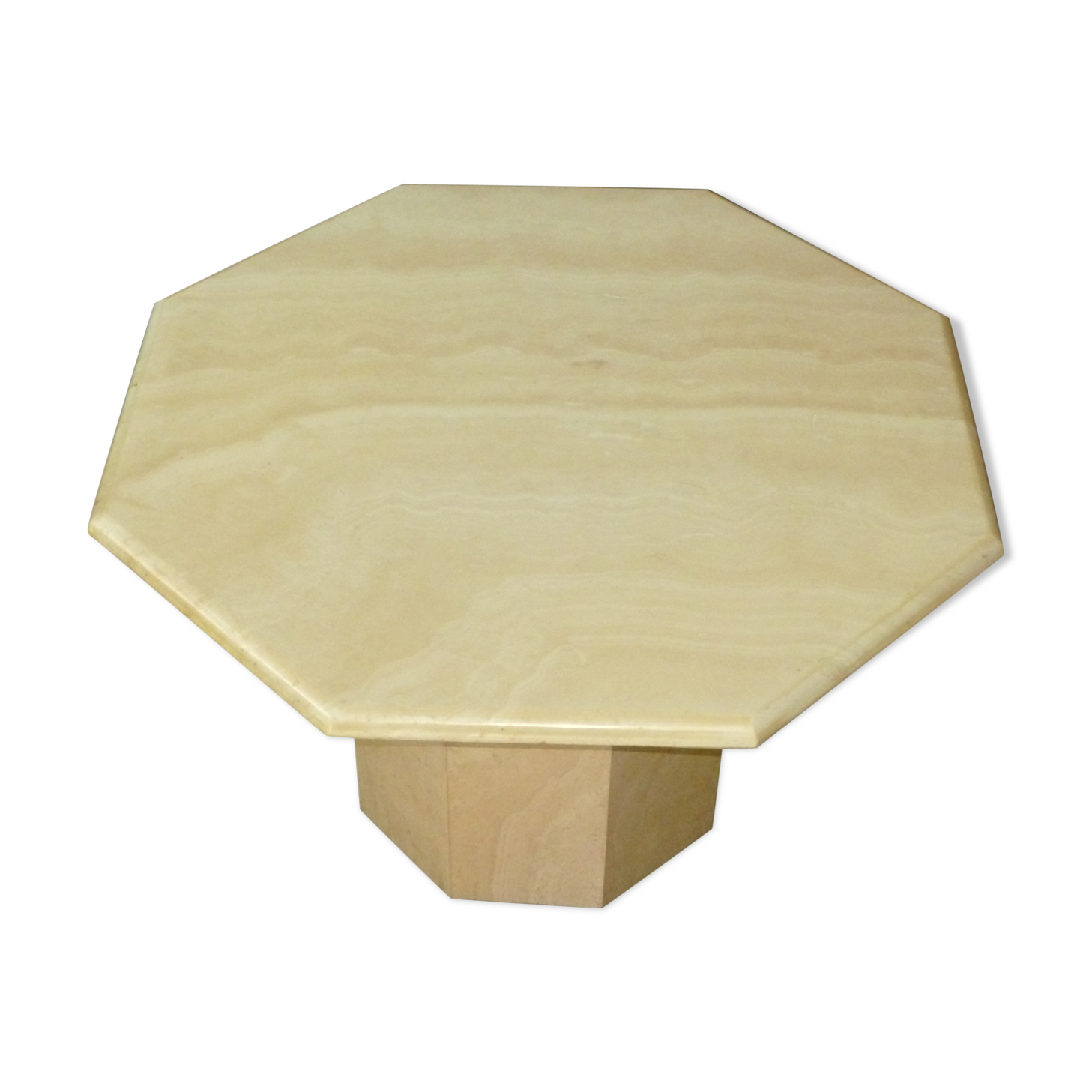 Travertine coffee table