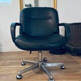 Vintage black leather armchair