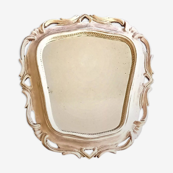 Rococo style mirror in pale pink & gold accents